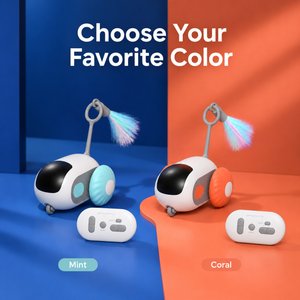 NonoPets Smart Automatic Electronic Exercise Feather Robot Remote Control Interactive Motion Cat Toy, Orange