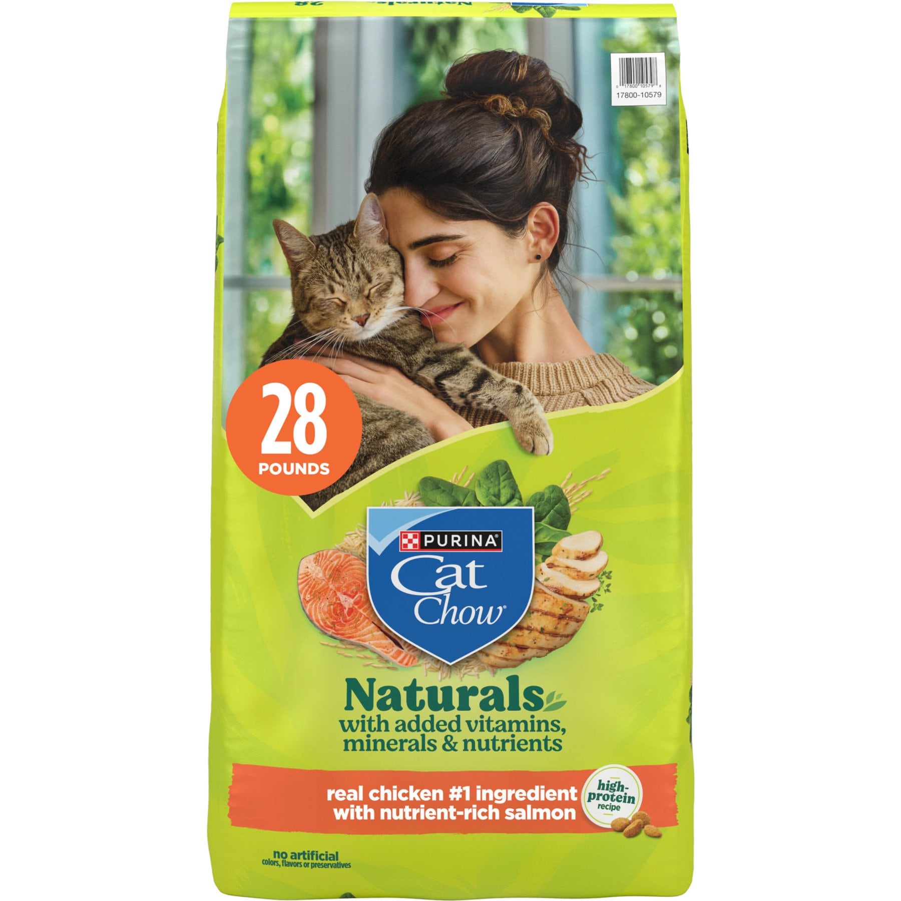 Purina Cat Chow Naturals Original No Artificial Flavors or Preservatives Added Vitamins, Minerals & Nutrients Real Chicken Dry Cat Food, 28-lb bag