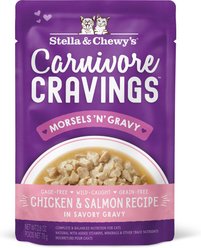 Stella & Chewy's Carnivore Cravings Morsels'N'Gravy Chicken & Salmon Recipe, 2.8-oz pouch, case of 12