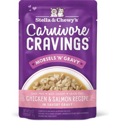 Stella & Chewy's Stella & Chewy's Carnivore Cravings Morsels'N'Gravy Chicken & Salmon Recipe, 2.8-oz pouch, case of 12