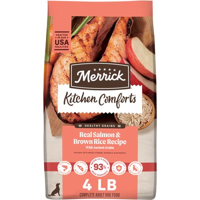 Merrick Merrick Kitchen Comforts Premium Real Salmon & Brown Rice with Ancient Grains Adult Dry Dog Food, 4-lb bag