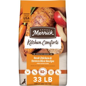 Merrick Kitchen Comforts Real Chicken & Brown Rice with Ancient Grains Premium Adult Dry Dog Food, 33-lb bag