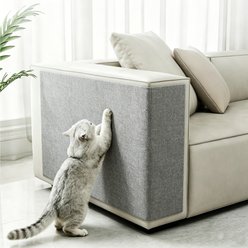 DOPZER Couch Protector Self-Adhesive Pad Deterrent Scratcher Mat Cat Furniture Cover, Grey, 39.4 x 15.8 x 0.2-in