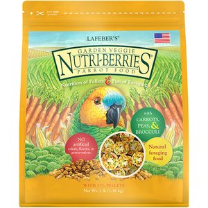 Lafeber Garden Veggie Nutri-Berries Parrot Food, 3-lb bag
