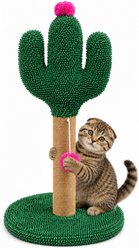 ASPCA Cactus 13-in Catnip Cat Scratching Post with Hanging Teaser Toy & Compact Sisal Rope