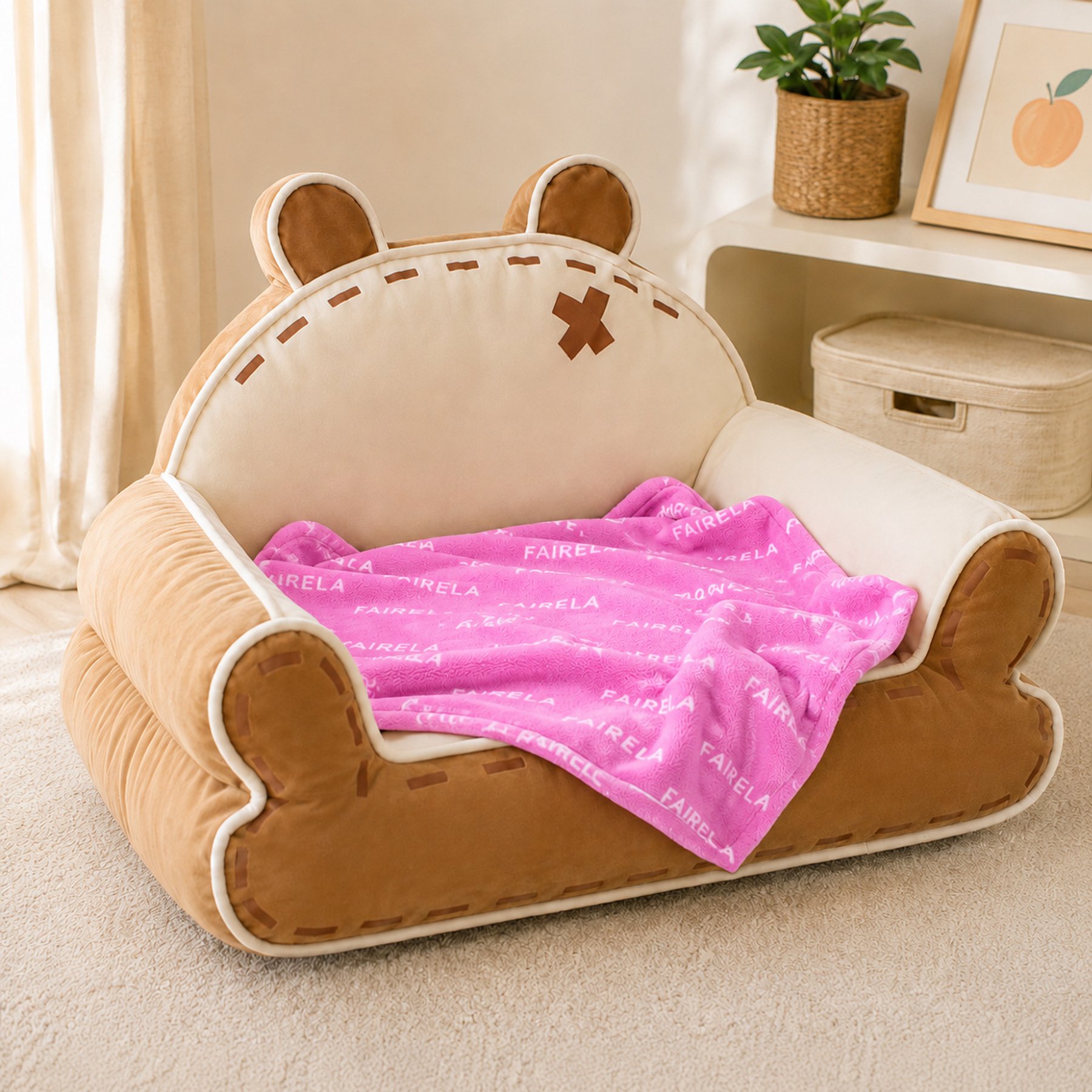 Fairela Soft Fleece Multi-Use Dog & Cat Blanket, Pink, 27.6 x 39.4-in