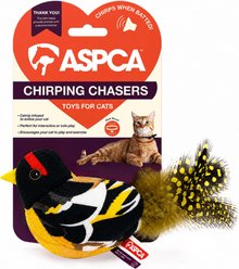 ASPCA Interactive Indoor Chirping Bird Catnip Chaser Cat Toy