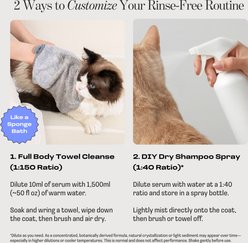 Muddi Pet Concentrated Rinse-Free Cat Shampoo & Conditioner, 4-fl oz bottle slide 2 of 8