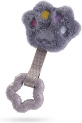 Kseroo Star Ribbon Cat Paw Plush Dog Chew Toy, Grey