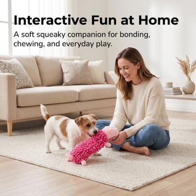 Show full view: Kseroo Pig Mop Plush Dog Chew Toy, Pink slide 4 of 9