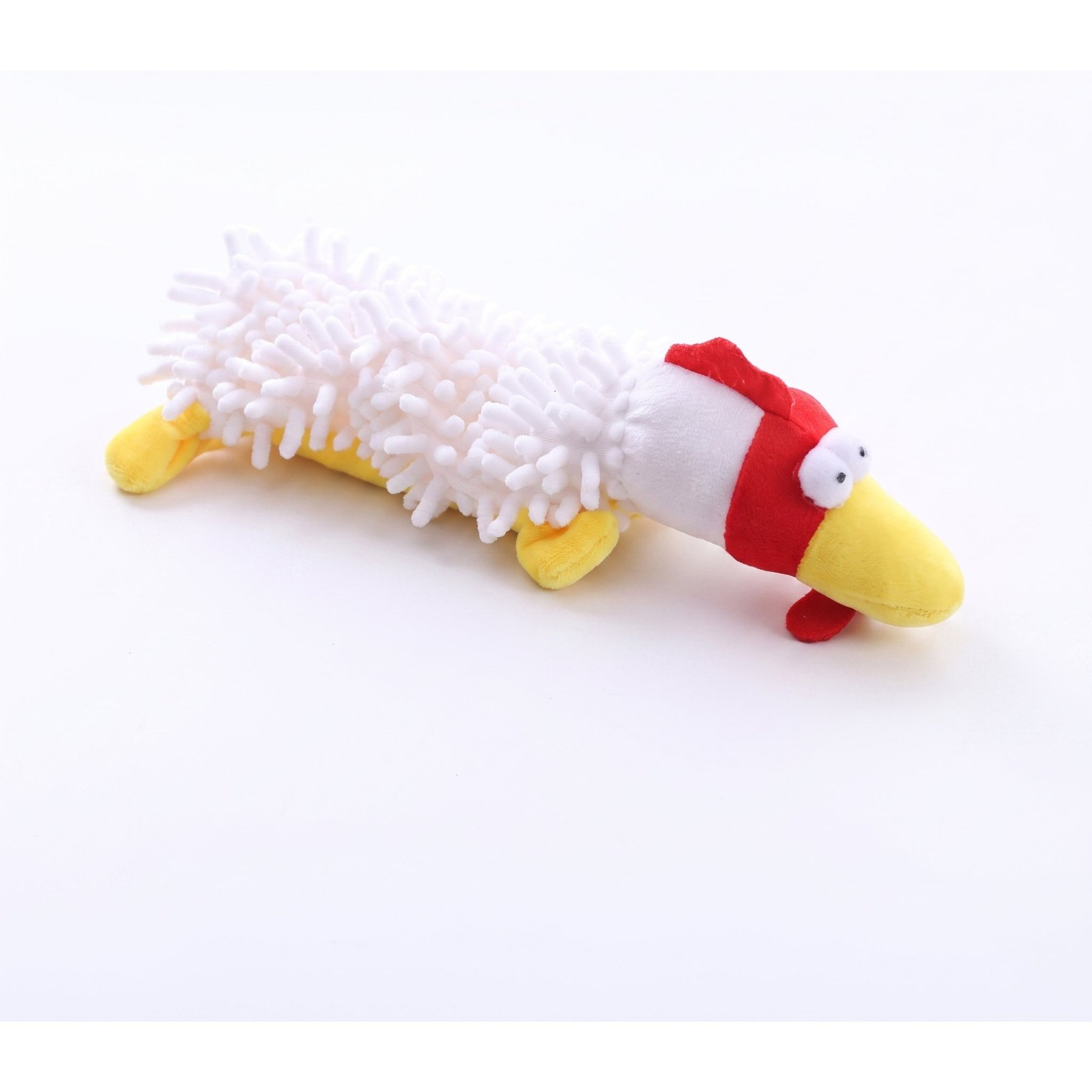 Kseroo Chick Mop Plush Dog Chew Toy, White
