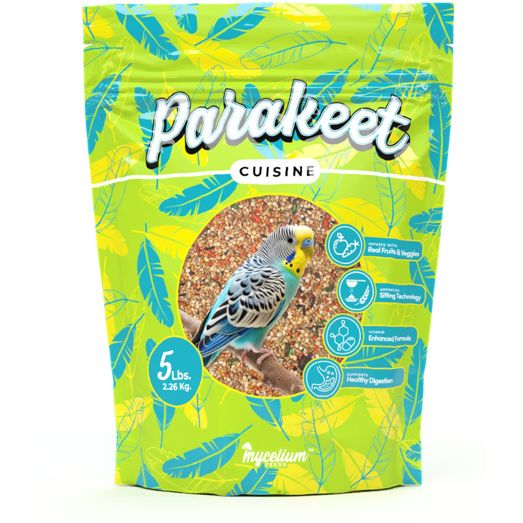 Mycelium Feeds Cuisine Seed Blends Parakeet Food, 5-lb bag