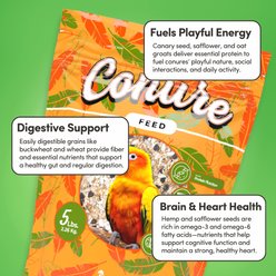 Mycelium Feeds Seed Blends Conure Food, 5-lb bag slide 2 of 9