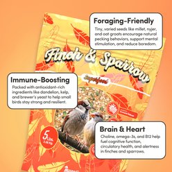Mycelium Feeds Superfood Seed Blends Immunity Finch & Sparrow Food, 5-lb bag slide 2 of 9