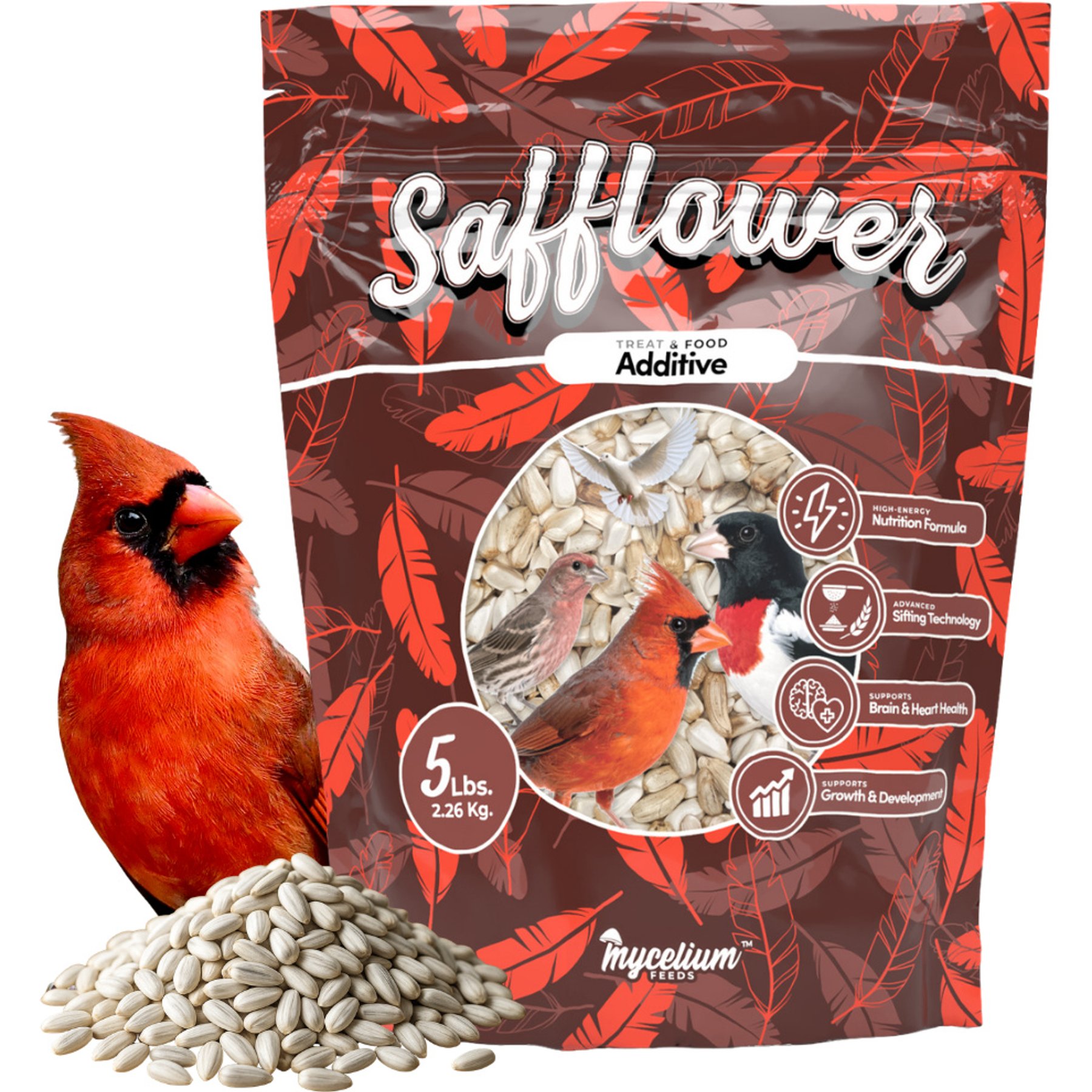 Mycelium Feeds Seed Blends Songbirds & Backyard Birds Food, 5-lb bag