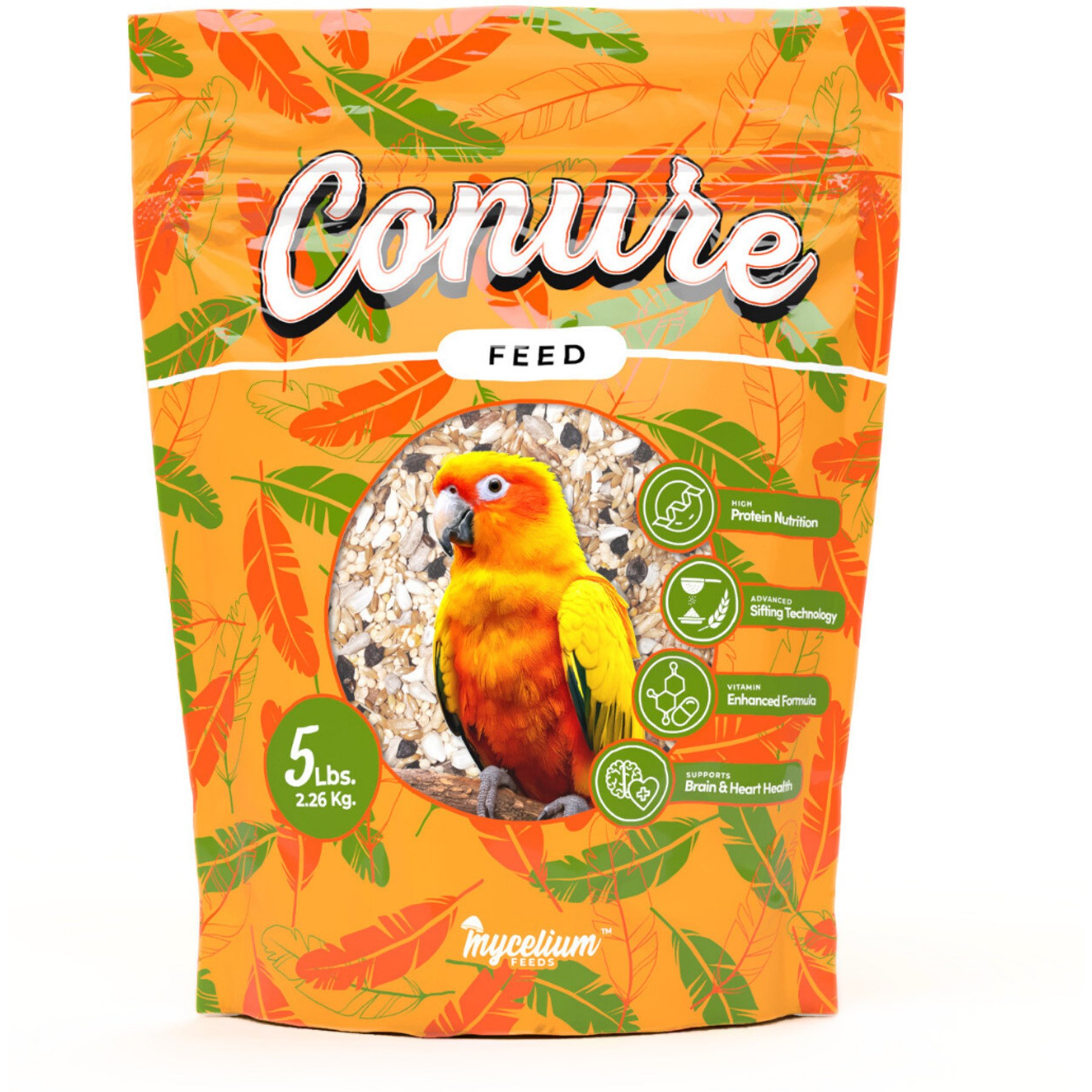 Mycelium Feeds Seed Blends Conure Food, 5-lb bag