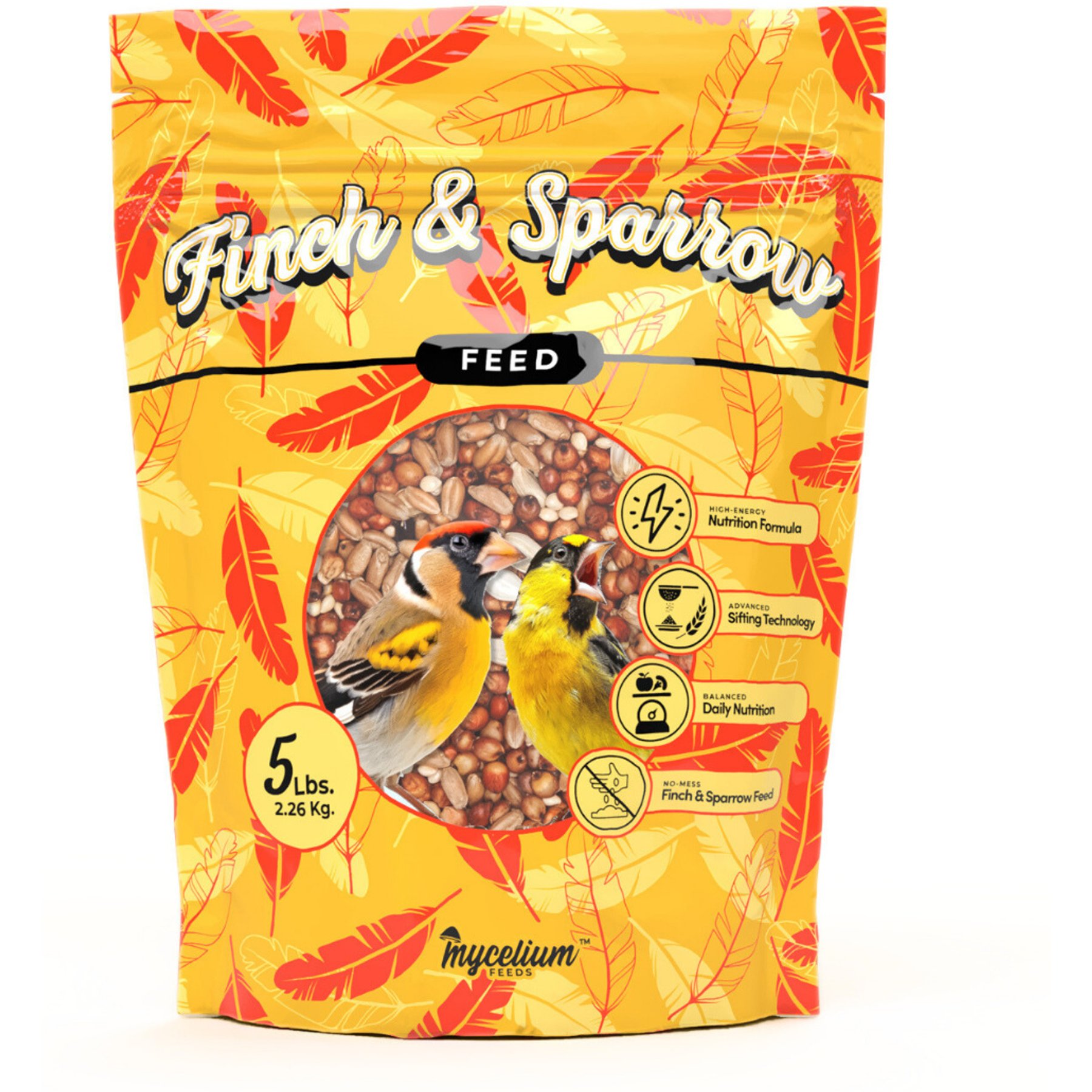 Mycelium Feeds Seed Blends Finch & Sparrow Food, 5-lb bag