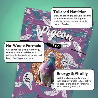 Show full view: Mycelium Feeds Seed Blends Energy Pigeon Food, 5-lb bag slide 3 of 9