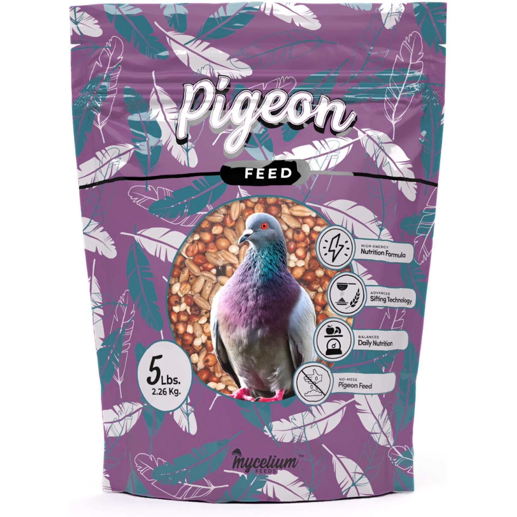 Mycelium Feeds Seed Blends Energy Pigeon Food, 5-lb bag