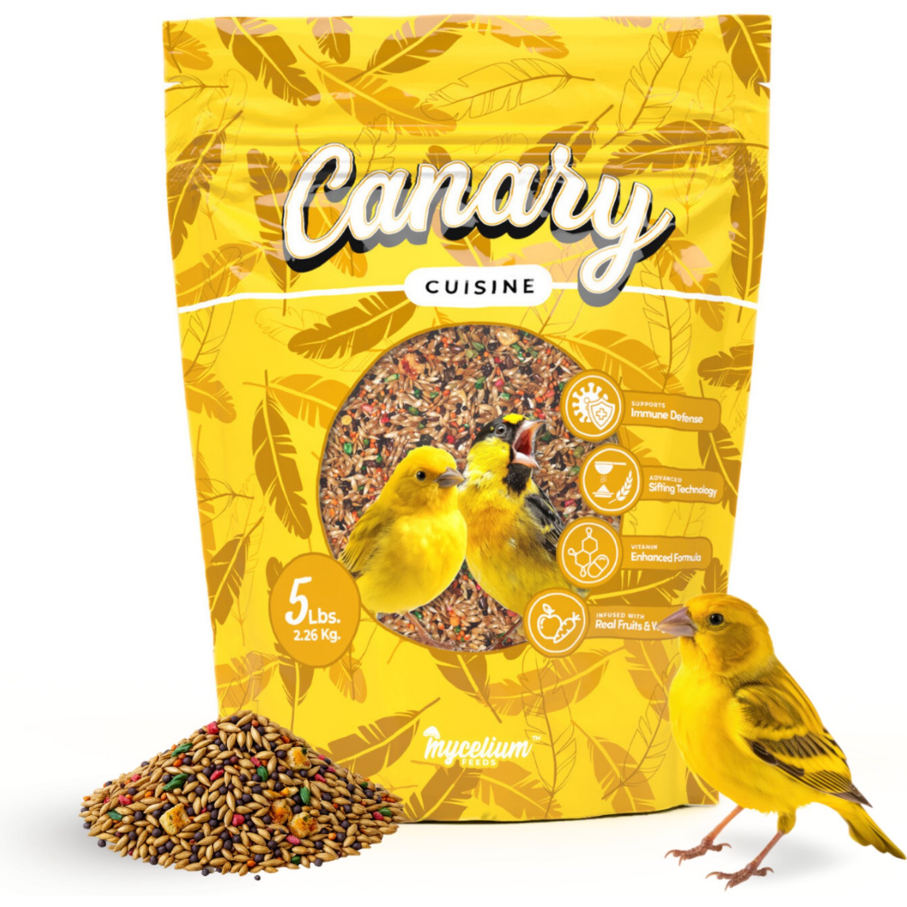 Mycelium Feeds Cuisine Seed Blends Canary Food, 5-lb bag