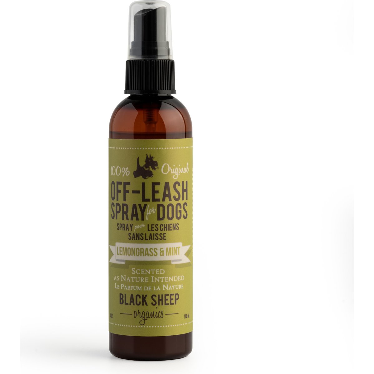 Black Sheep Organics Off-Leash Lemongrass & Mint Dog Spray, 4-oz bottle