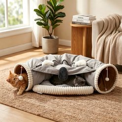 Coziwow by Jaxpety Collapsible Cat Tunnel Bed, Grey