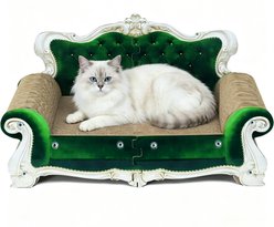 MALOROY Couch Shaped Cat Scratcher Sofa Bed, Large, Green slide 1 of 8