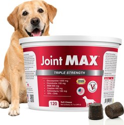 Joint MAX Triple Strength Advanced Hip & Joint Support Soft Chews for Dogs, 120 count