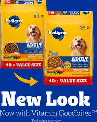 Pedigree Complete Nutrition Roasted Chicken & Vegetable Flavor Dog Kibble Adult Dry Dog Food, 40-lb bag slide 2 of 9