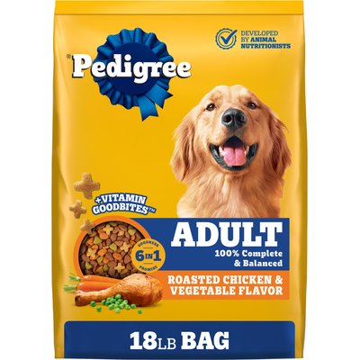 Pedigree Pedigree Complete Nutrition Roasted Chicken & Vegetable Flavor Dog Kibble Adult Dry Dog Food, 18-lb bag