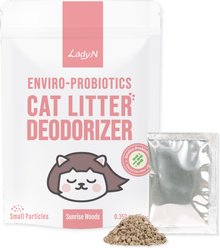 Lady N Natural Probiotic Sunrise Woods Scent Tofu Cat Litter Deodorizer, 15 count (5-mos. supply)