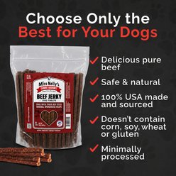 Miss Nelly's Canine Gourmet Beef Jerky Dog Soft & Chewy Treats 2-lb bulk bag slide 2 of 7