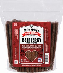 Miss Nelly's Canine Gourmet Beef Jerky Dog Soft & Chewy Treats 2-lb bulk bag slide 1 of 7