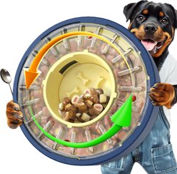 KADTC Puzzle Bowl Puzzle Dog Toy, Blue