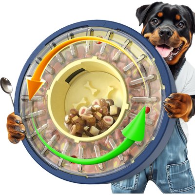 KADTC KADTC Puzzle Bowl Puzzle Dog Toy, Blue