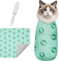 Supet Self-Adhesive Cat Wrap for Cutting Nails, Green, Medium
