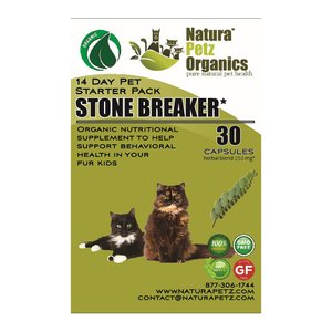 Natura Petz Organics Stone Breaker Starter Pack Homeopathic Medicine for Bladder Stones & Kidney Stones for Cats, 30 count