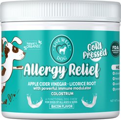 Live Well Dog Allergy Relief Bacon Flavored Soft Chews Supplement for Dogs, 6-oz jar slide 1 of 5
