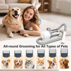 Newget Multifunctional 3-in-1 Trimmer Comb Portable Grooming Device Dog Clipper with Vacuum Suction, Transparent View Window & Detachable Washable Hair Cup slide 2 of 7