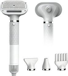 Newget 2-in-1 Cordless Smart Temp Control Dog & Cat Hair Dryer with Cold & Warm Air, 3 Wind Speed, Comb & Multiple Nozzle