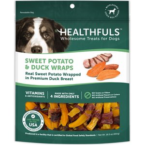 Healthfuls Duck & Sweet Potato Jerky Dog Treats, 16-oz bag