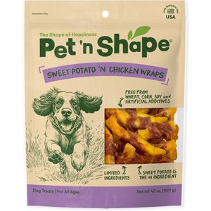 Pet 'n Shape Chik 'n Sweet Potato Grain-Free Dehydrated Dog Treats, 2.65-lb bag