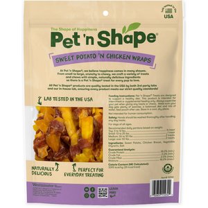 Pet 'n Shape Chik 'n Sweet Potato Grain-Free Dehydrated Dog Treats, 2.65-lb bag