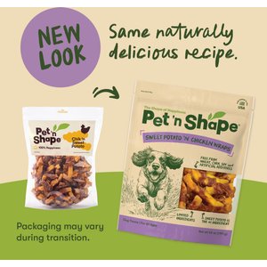 Pet 'n Shape Chik 'n Sweet Potato Grain-Free Dehydrated Dog Treats, 2.65-lb bag