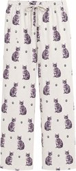 E&S PETS Silver Tabby Cat Pajama Bottoms, Grey, X-Large
