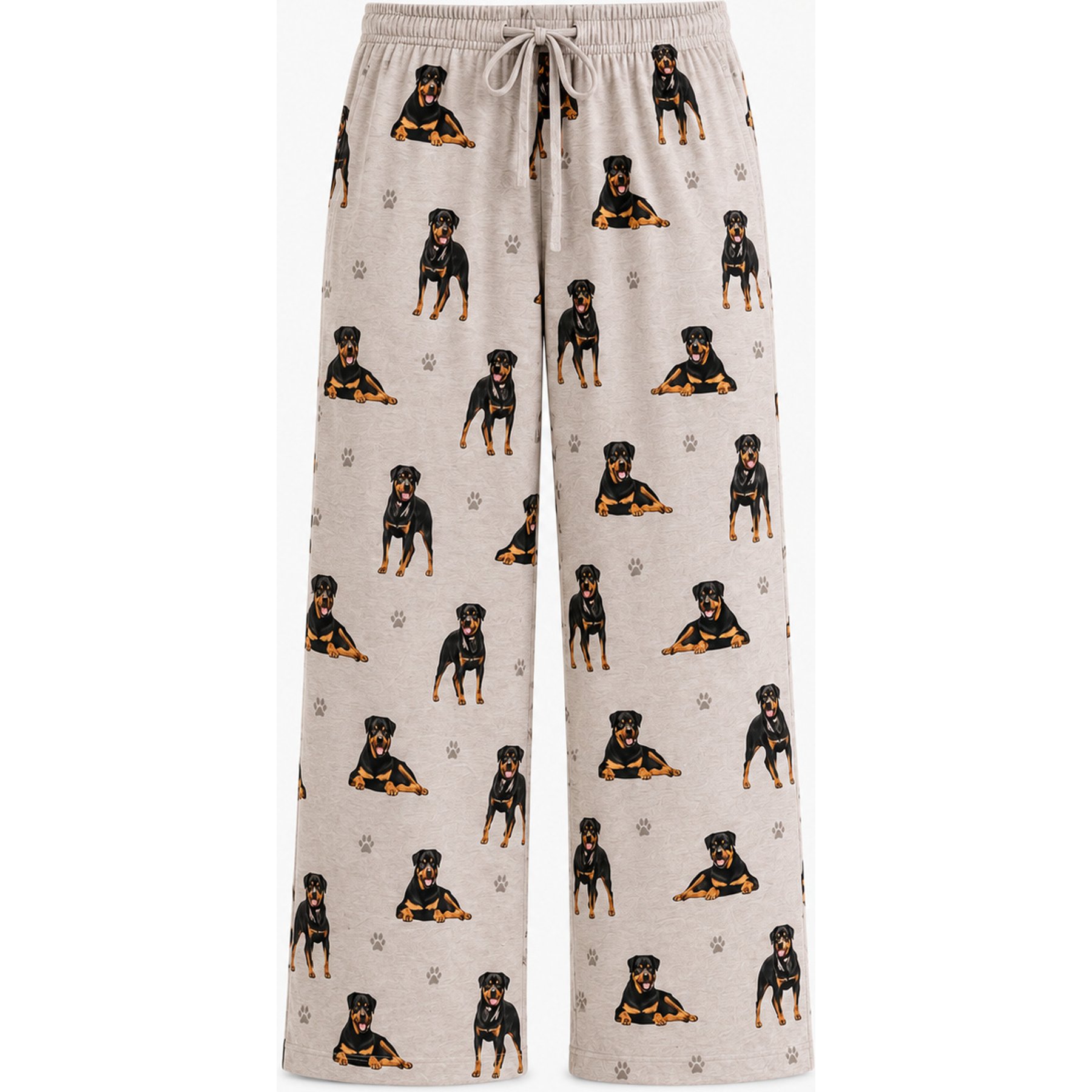 E&S PETS Rottweiler Pajama Bottoms, Grey, Large