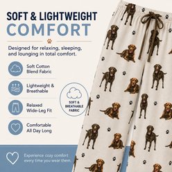 E&S PETS Chocolate Labrador Pajama Bottoms, Cream, Large slide 2 of 7