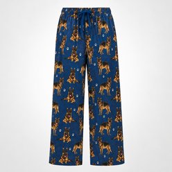 E&S PETS German Shepherd Pajama Bottoms, Blue, Large