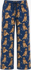 E&S PETS Golden Retriever Pajama Bottoms, Teal, Medium