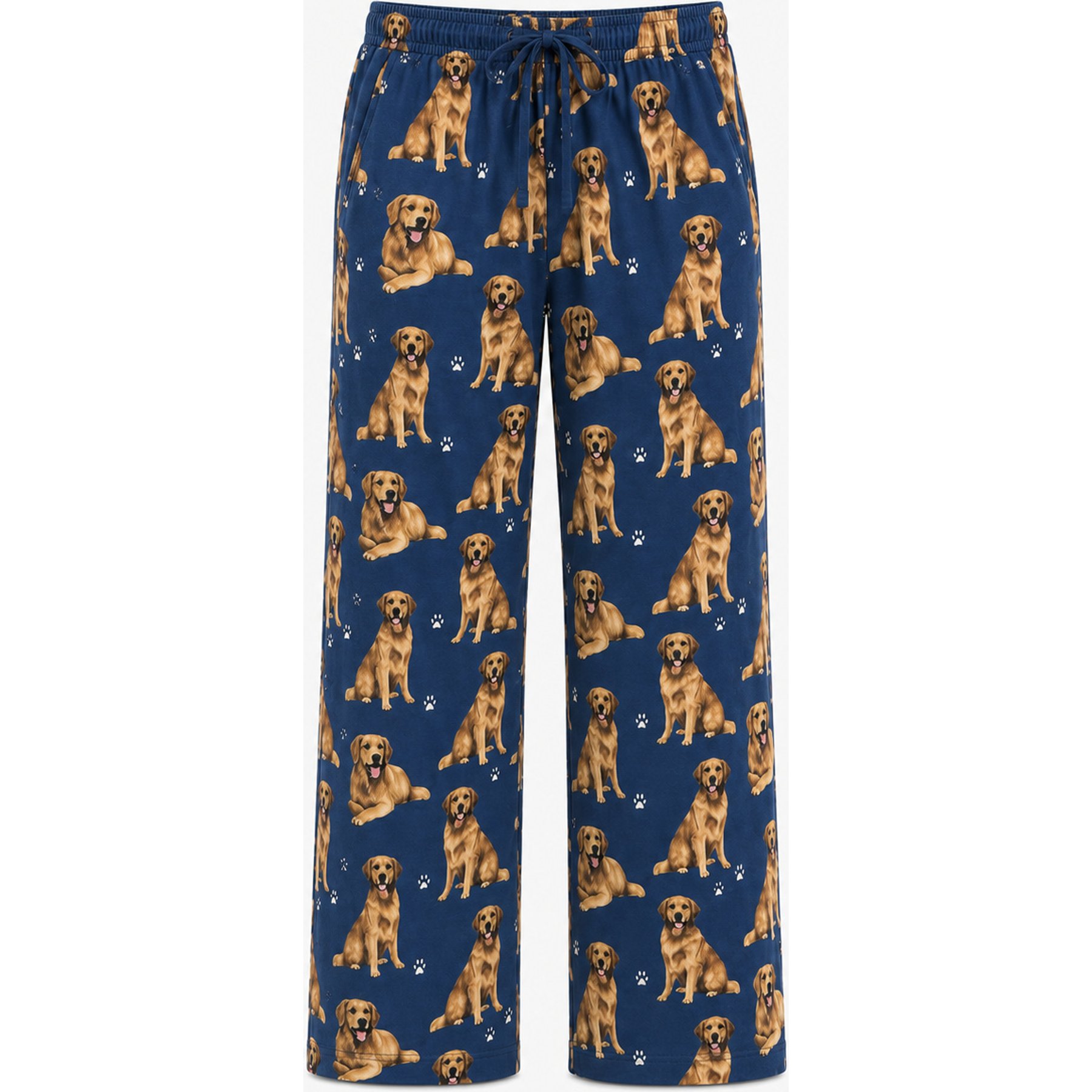 E&S PETS Golden Retriever Pajama Bottoms, Teal, Small